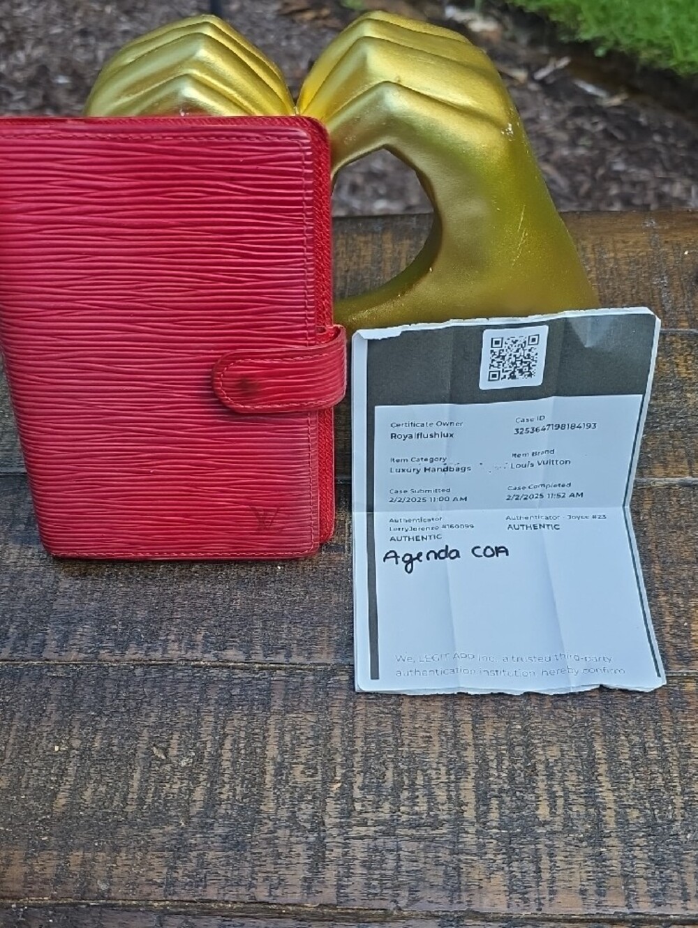 Louis Vuitton Red Epi Leather Small Agenda With COA - Picture 7 of 10